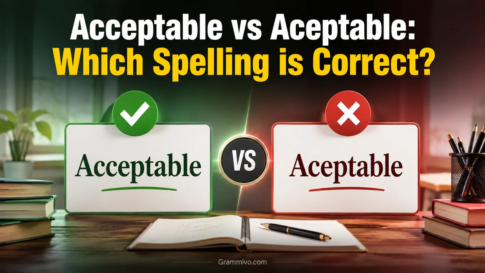 Acceptable vs Aceptable