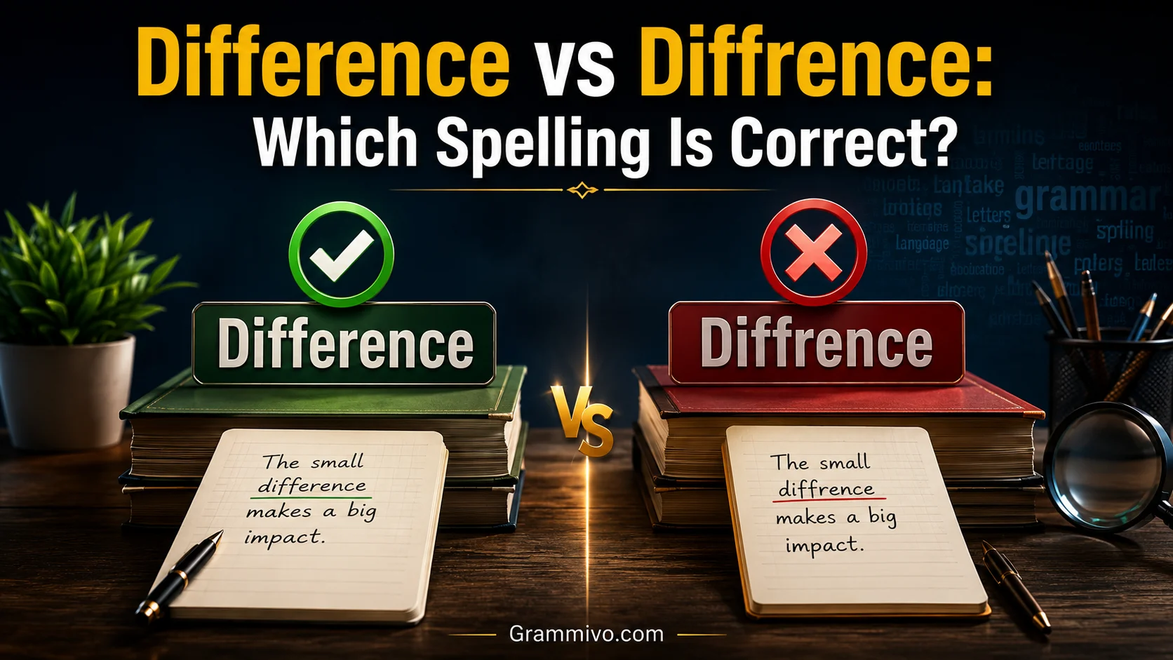 Difference vs Diffrence