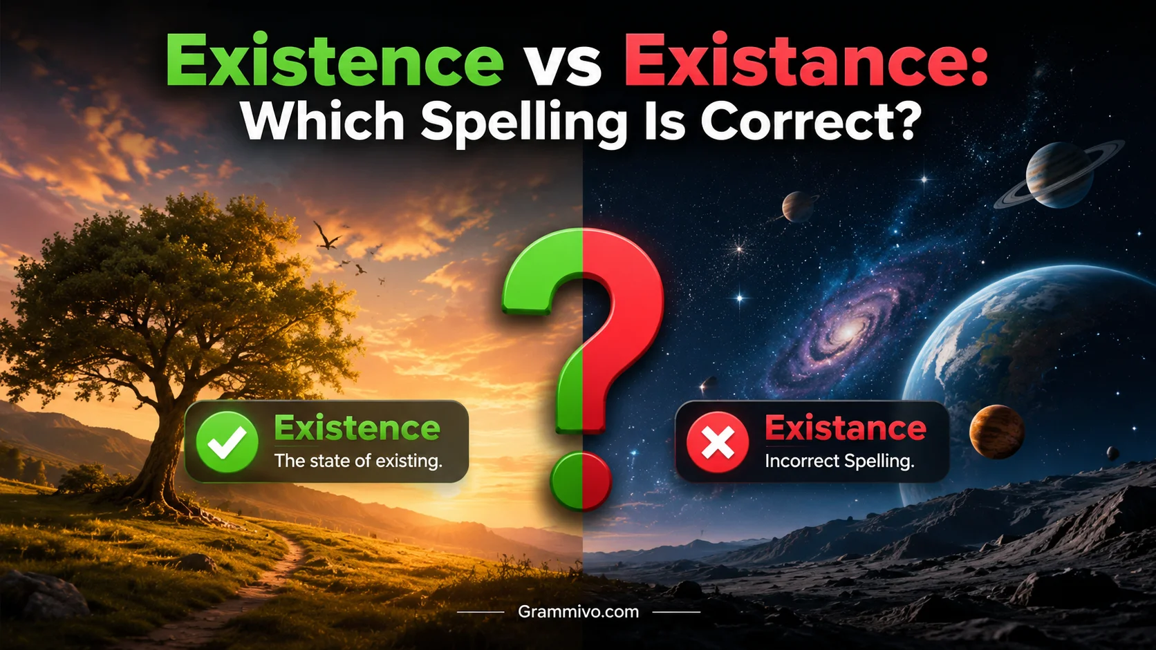 Existence vs Existance