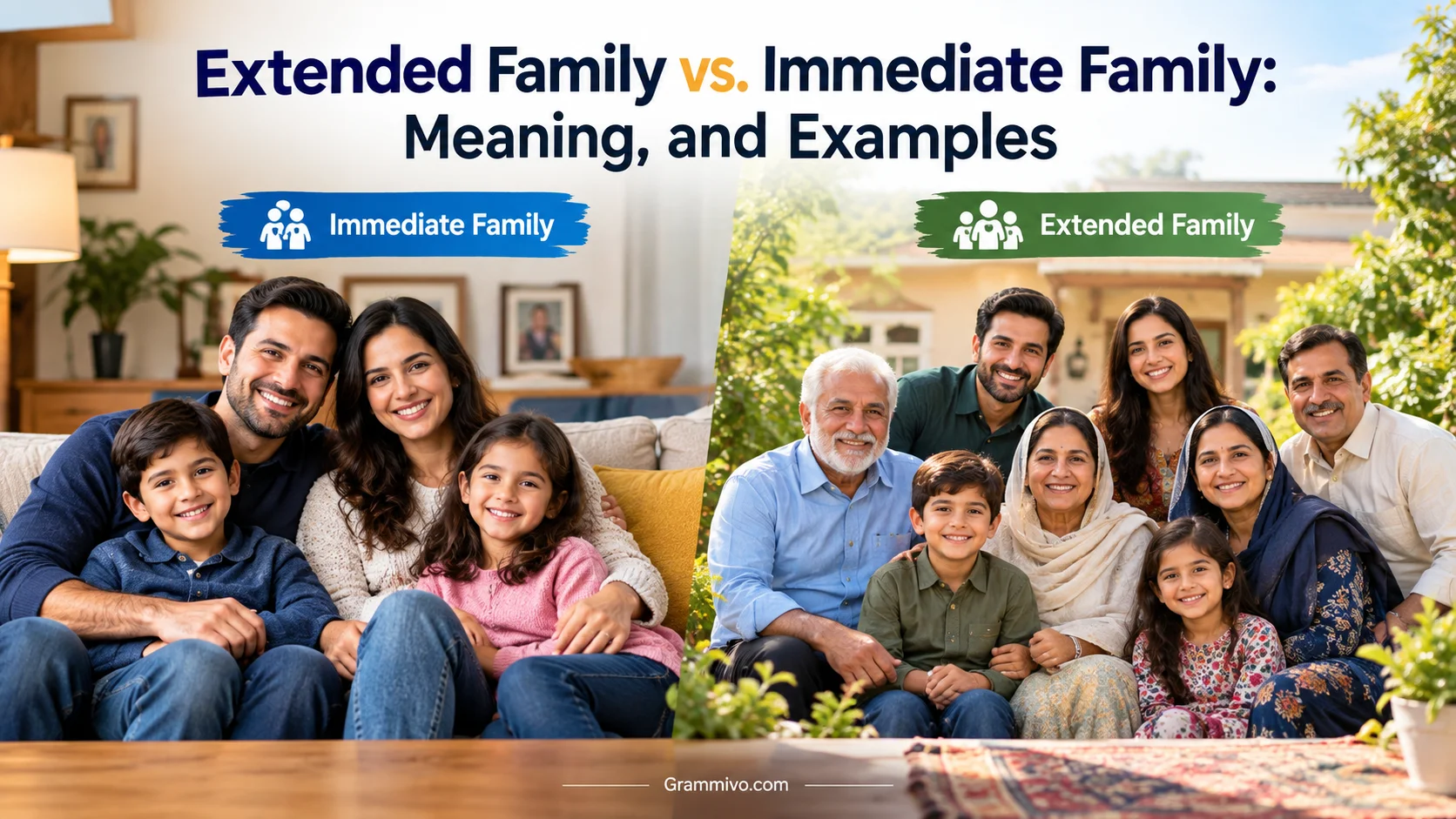 Extended Family vs. Immediate Family