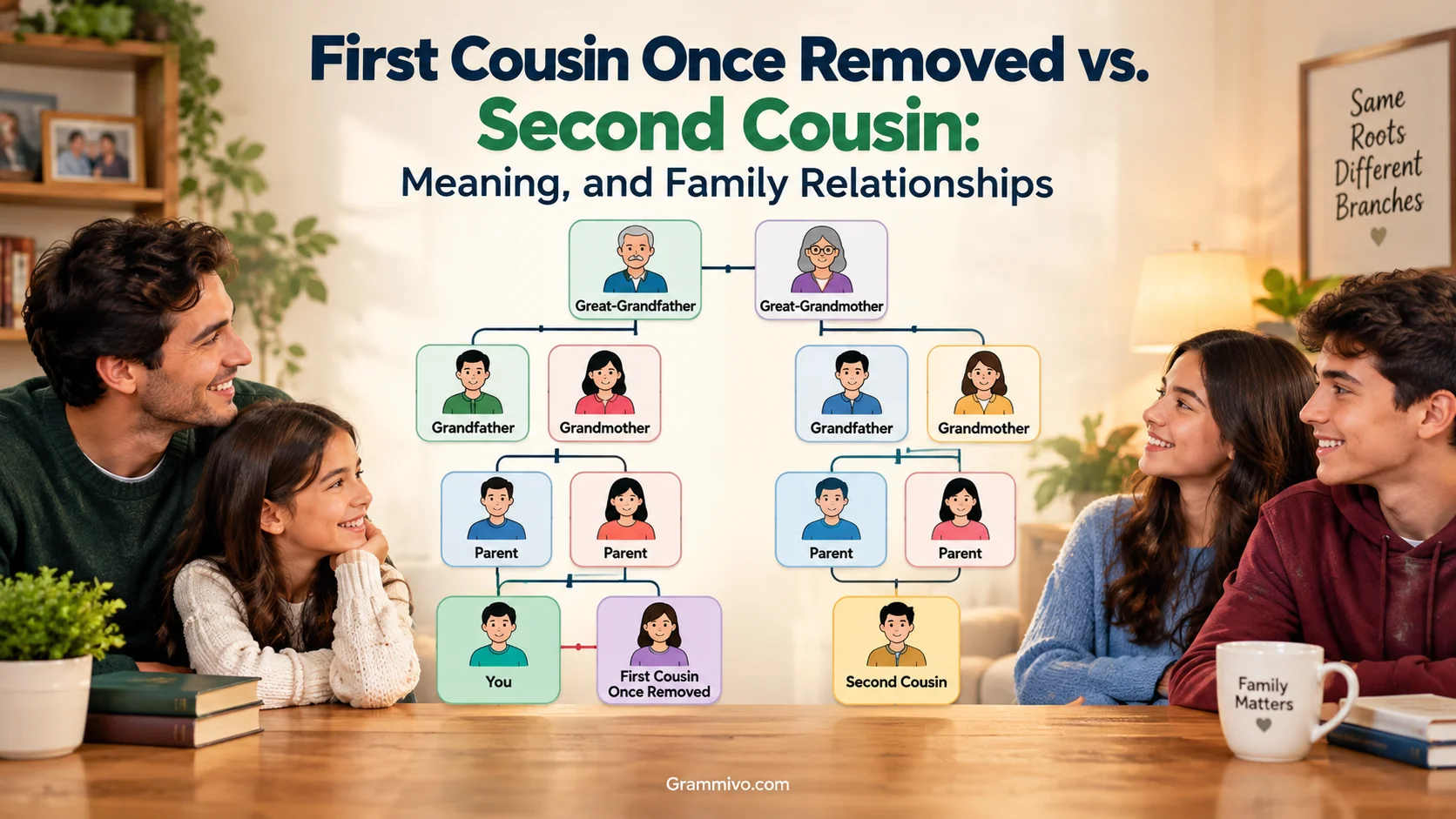 First Cousin Once Removed vs. Second Cousin
