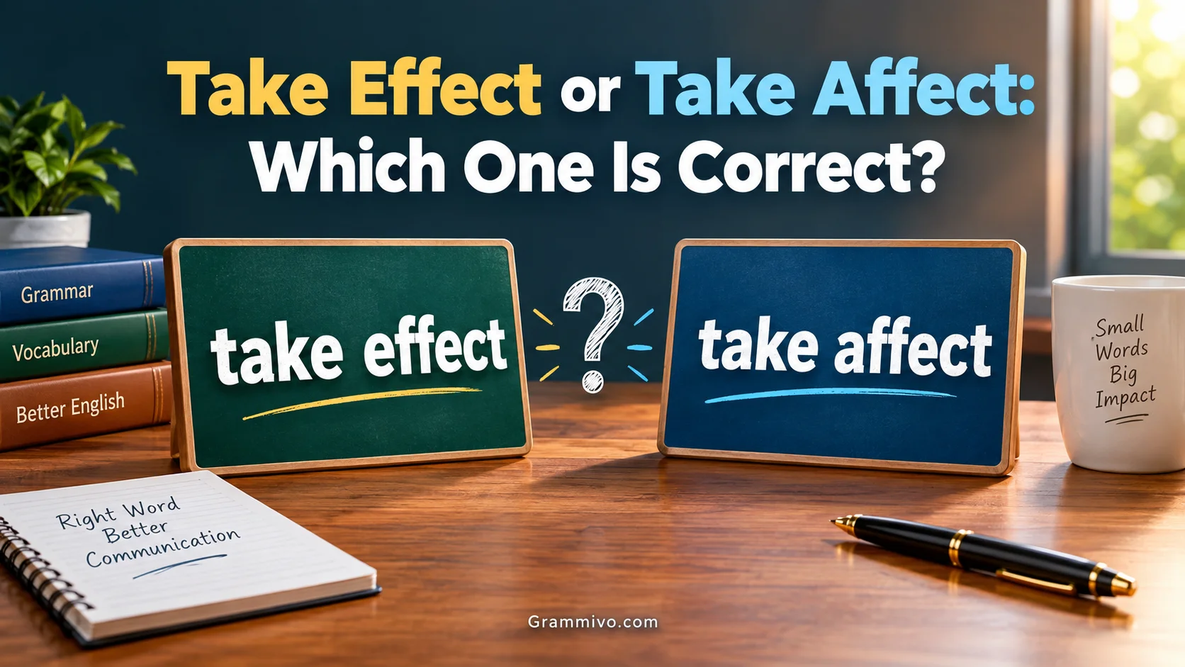 Take Effect or Take Affect