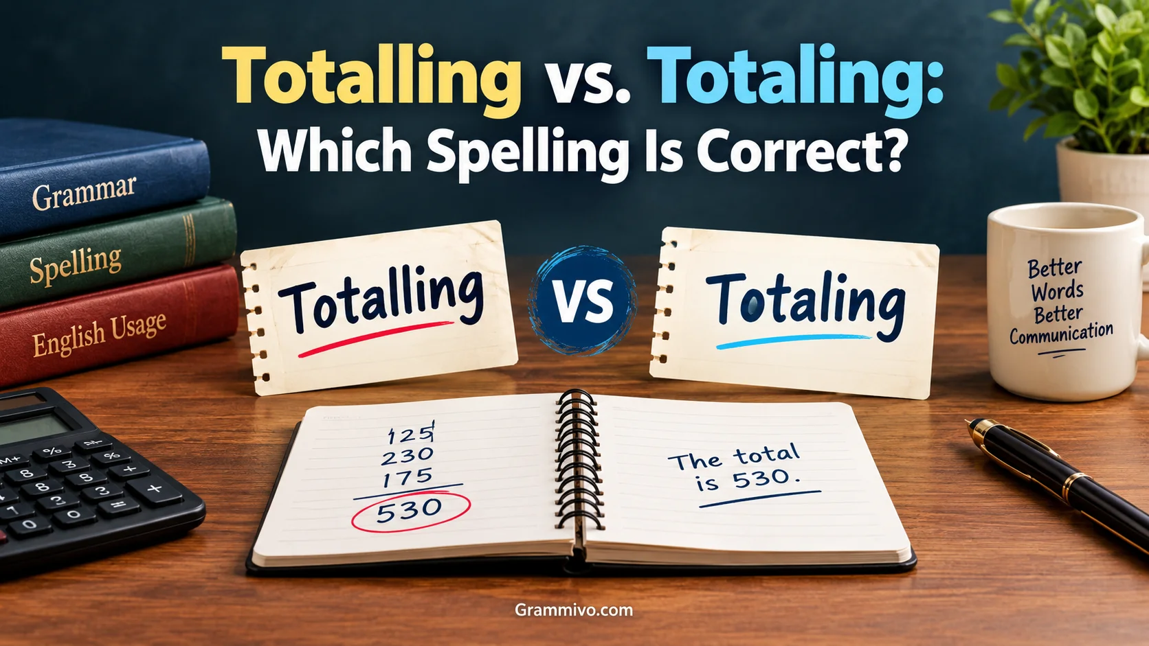 Totalling vs. Totaling