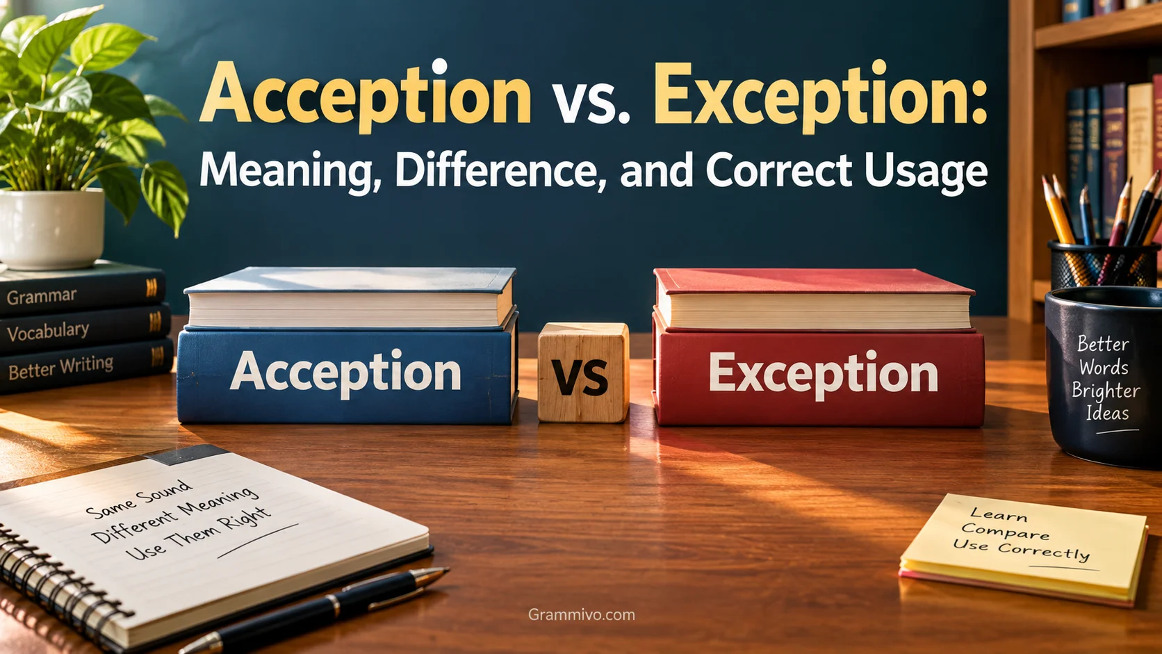 Acception vs. Exception