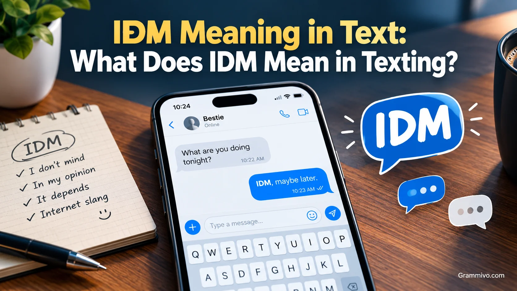 IDM Meaning in Text