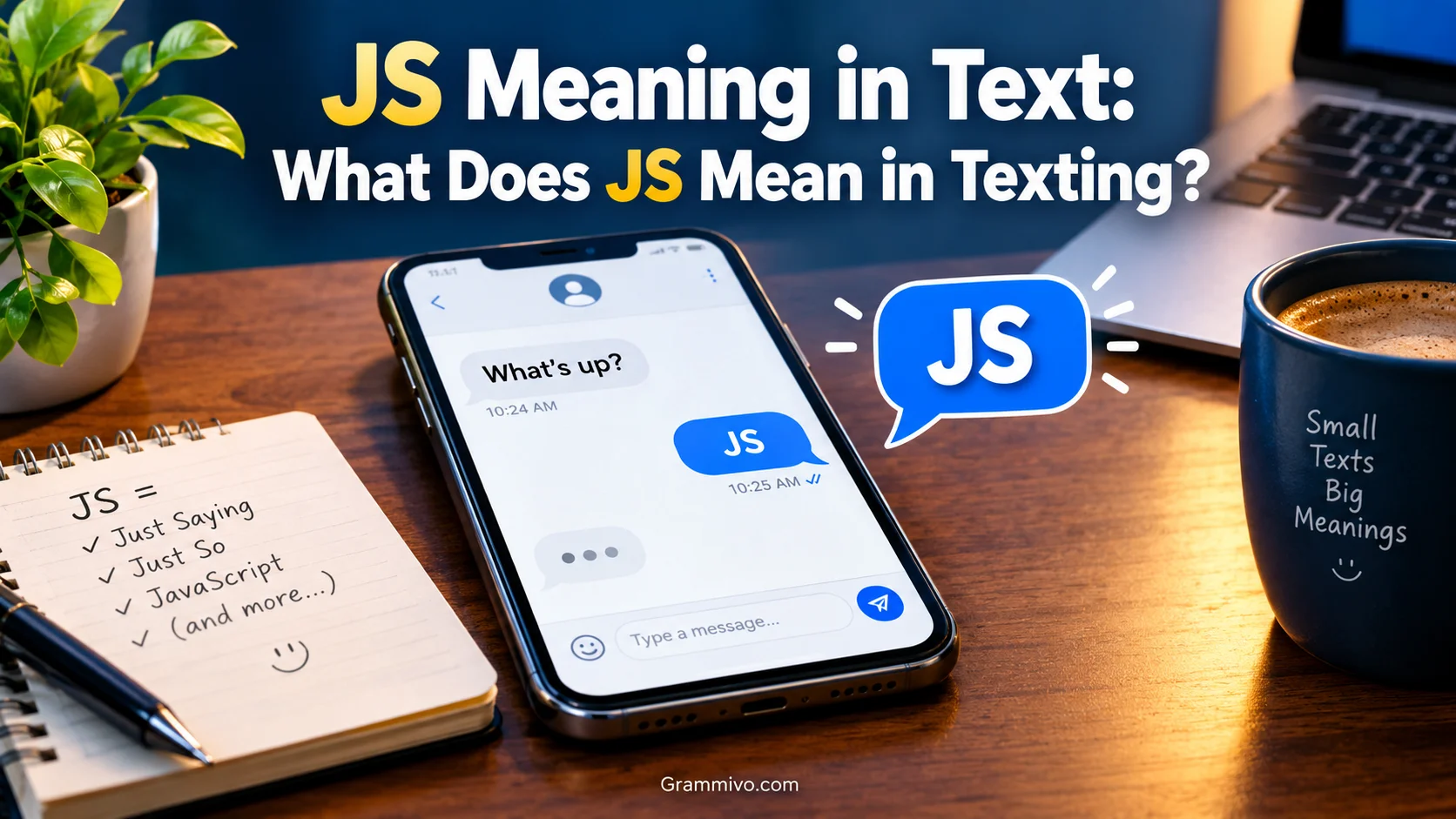 JS Meaning in Text